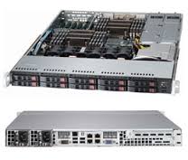 SYS-1027R-73DBRF, Серверная платформа SuperMicro 1U LGA2011, C602J, SVGA, SAS2/SATA RAID, 10xHSSAS/SATA, 4xGbL, 16DDRIII 750W HS