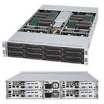 SYS-6026TT-BIBQF, Серверная платформа Supermicro SYS-6026TT-BiBQF Twin2; 2U, HotPl 4x(2-Nehalem; 3x3.5" SATA; upto 48GB 1333 DDR3, IB 40G) 
