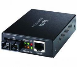 MC100FX-SC30-A, Медиа-конвертер 100Base-TX в одномодовый оптический порт 100BASE-FX на расстояние до 30 км, SC-разъем