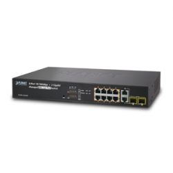 FGSD-1022HP,SNMP Managed 8-Port 802.3at high power PoE Fast Ethernet Switch + 2-Port Gigabit (200W)