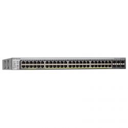 GS752TPSB-100EUS, NETGEAR Управляемый гигабитный Smart-коммутатор на 46GE+2SFP(Combo)+2SFP порта (из них 40GE портов с PoE и 8 с PoE+) с поддержкой статической маршрутизации и IPv6, стекируемый (кабель AGC761 в комплекте), PoE