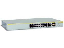 AT-8000GS/24POE-50, Коммутатор Allied Telesis AT-8000GS/24POE-50 Layer 2 with 24-10/100/1000T ports +4 active SFP POE