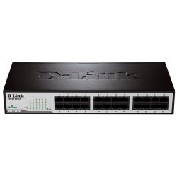 DES-1024D/E1A, D-Link 24-ports UTP 10/100Mbps, Unmanaged Switch, Auto-sensing, 11", Metal Case, (Green Ethernet)